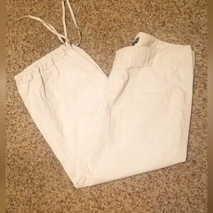 Banana Republic White Drawstring Capris Size 6